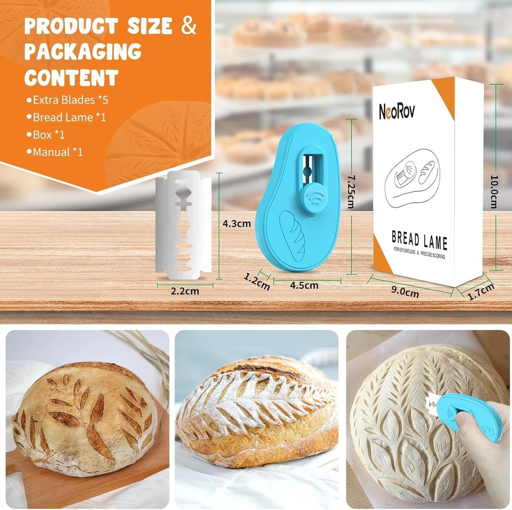 Magnetic & Extractable Professional Sourdough Bread Scoring Tool with 5 Blades