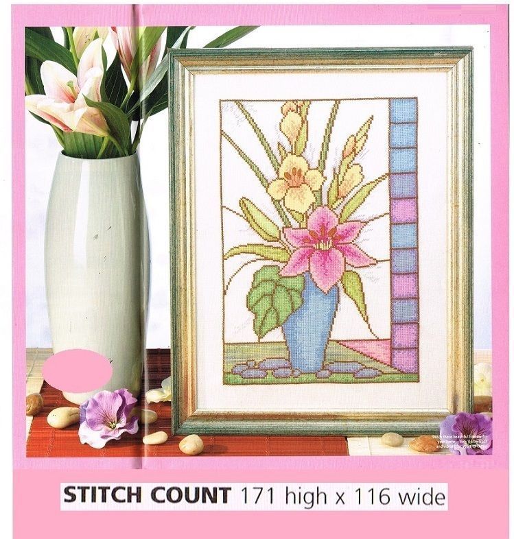 FLORAL  ELEGANCE    -  CROSS STITCH  PATTERN ONLY     ALS - A
