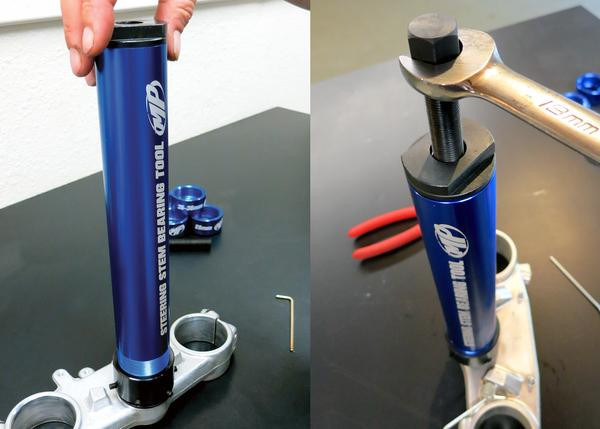 Motion Pro Motorcycle Steering Fork Stem Lower Bearing Remover Puller Installer