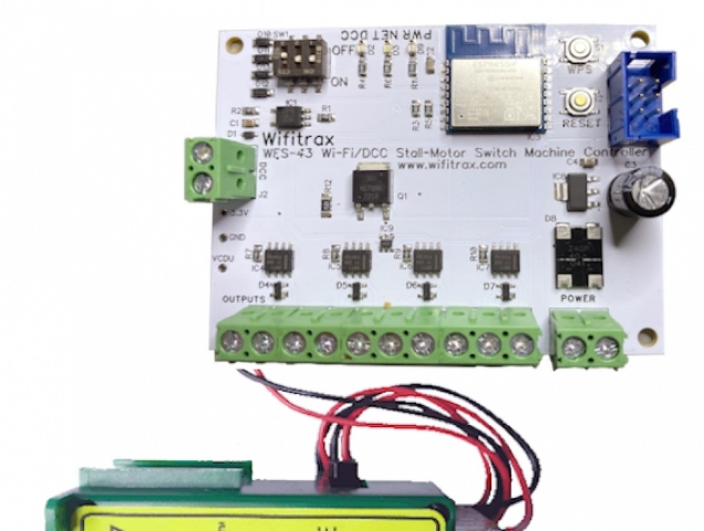 WifiTrax WFS-43 Quad Wi-Fi/DCC Stall-Motor Switch Machine Controller