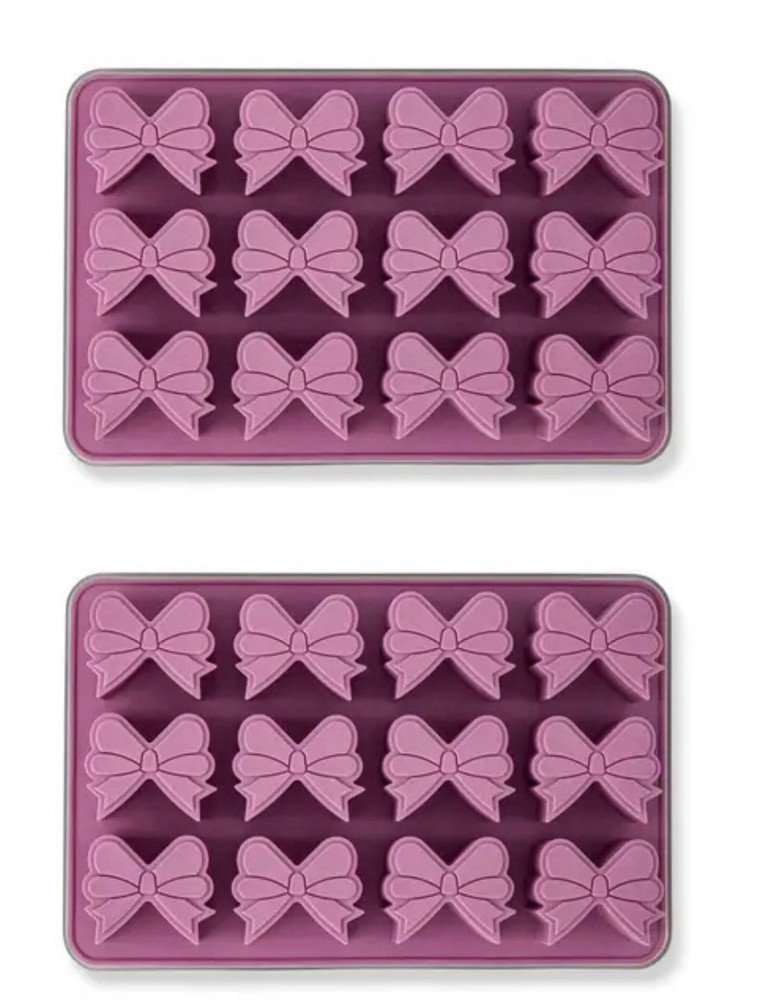 2pk Printed Lids/Bow Ice Tray by Core (24 Bow Molds)
