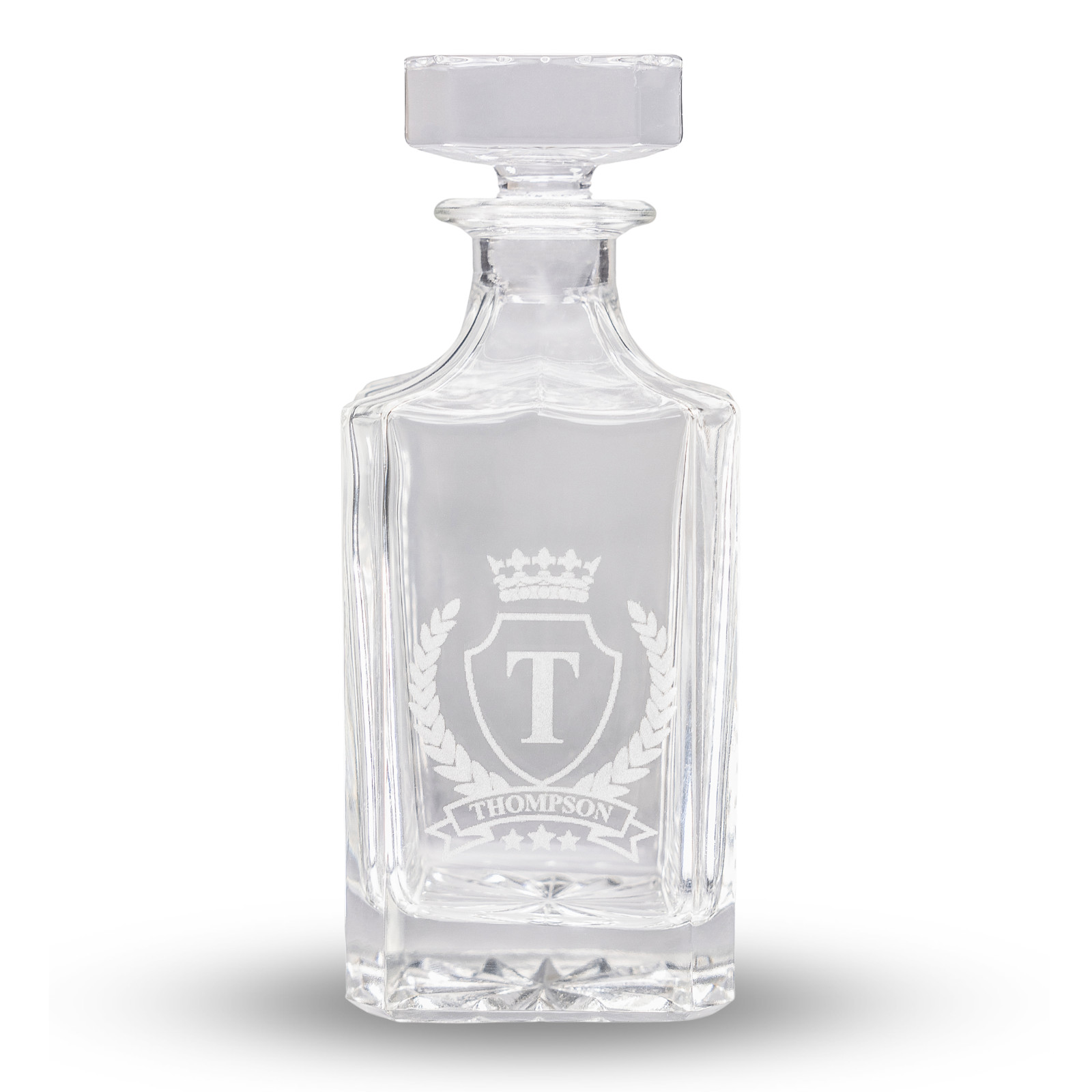 Personalized Whiskey Decanter – 750ml Engraved Whisky Decanter Glass And Stopper