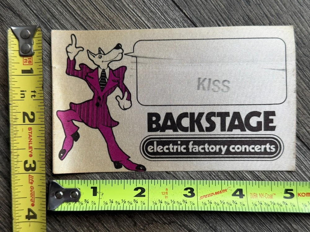 KISS Pass Dressed To Kill Tour Backstage Electric Factory Vintage Kiss Aucoin