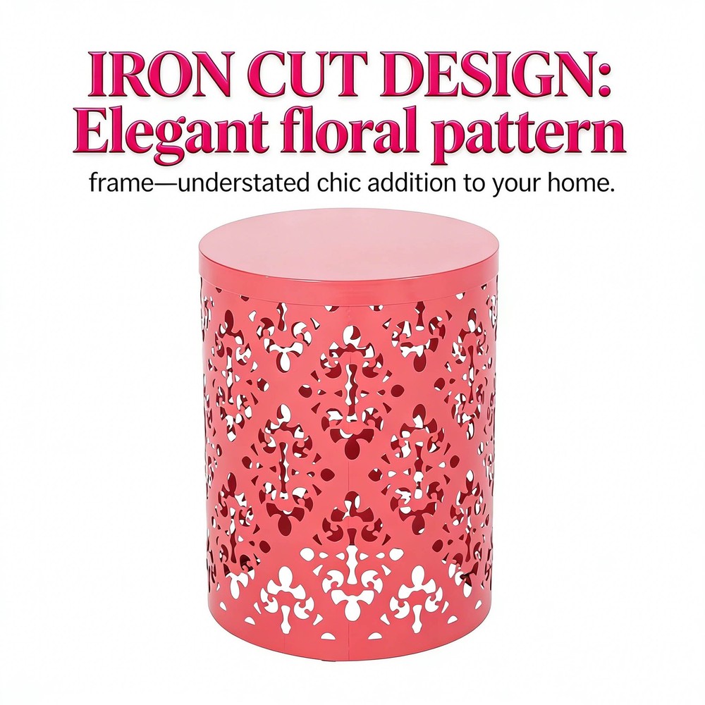 Outdoor Metal End Table Large