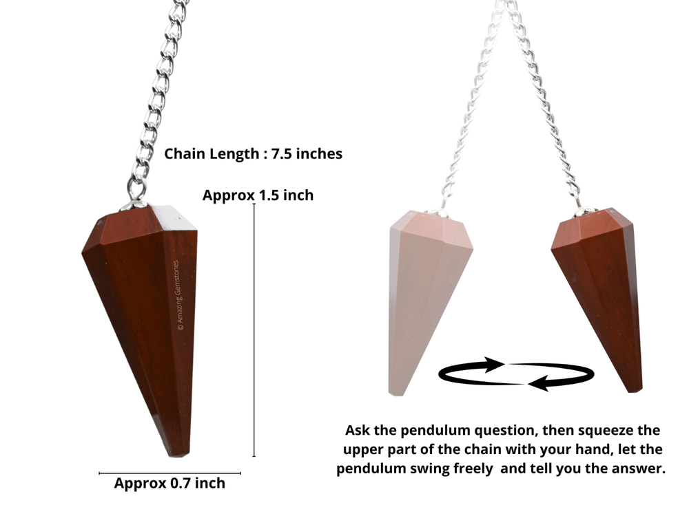 Red Jasper Dowsing Crystal Pendulum