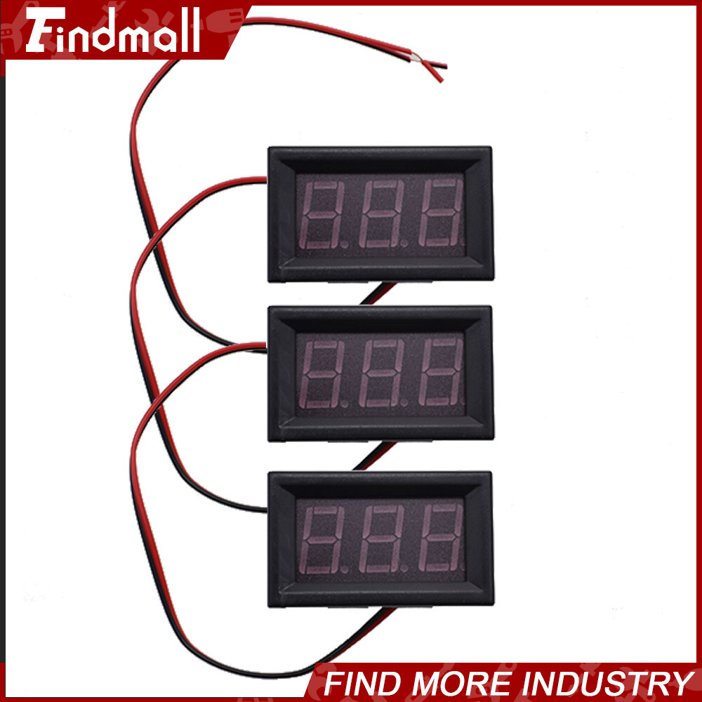 3× DC 4.5-30V Blue LED 3Digital Display Voltage Meter Voltmeter Panel Motorcycle