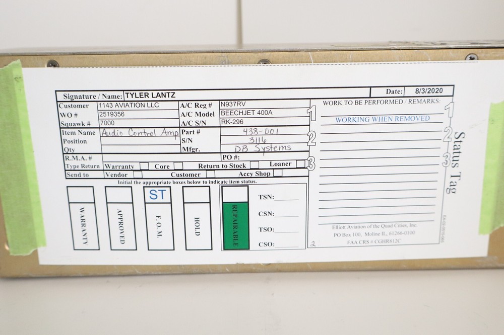 DB Systems 418 Audio Control Amplifier - Removed Working (3Available)