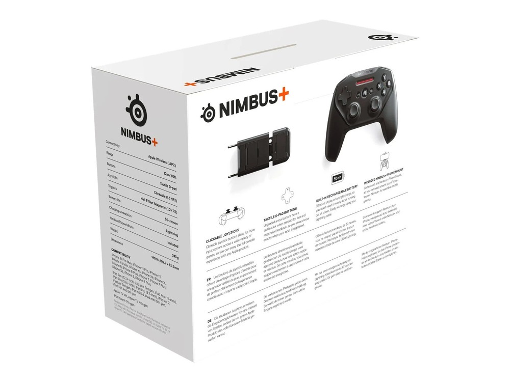 SteelSeries Nimbus+ Bluetooth Mobile Gaming Controller with iPhone Mount - NEW