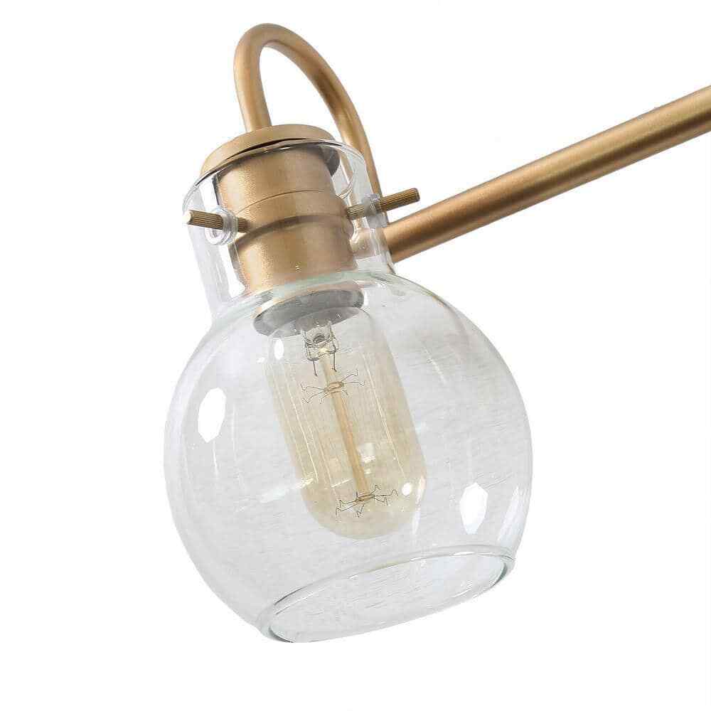 LNC Robb Modern 3-Light Gold Bathroom Vanity Light Interior Powder Room Lighting