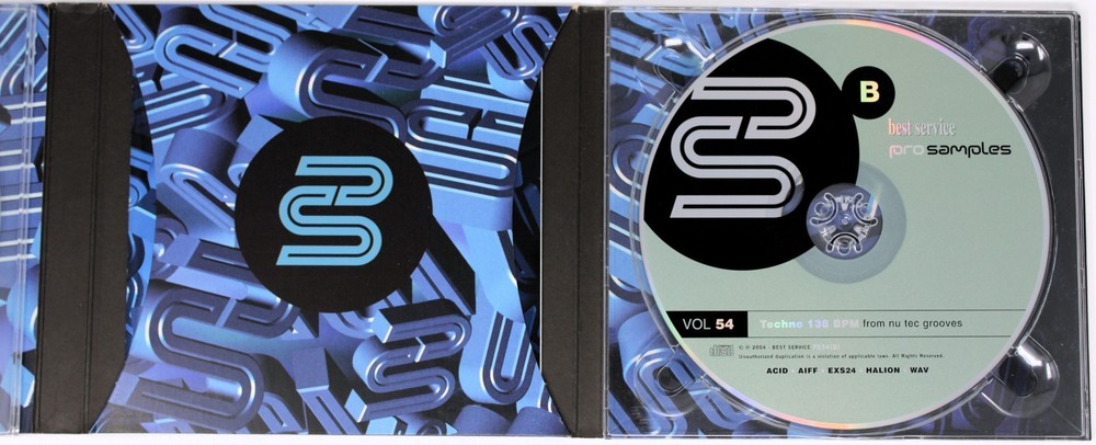 Best Service Pro Samples 54 Techno 138 BPM Sample/Sound Library/Sampling CD