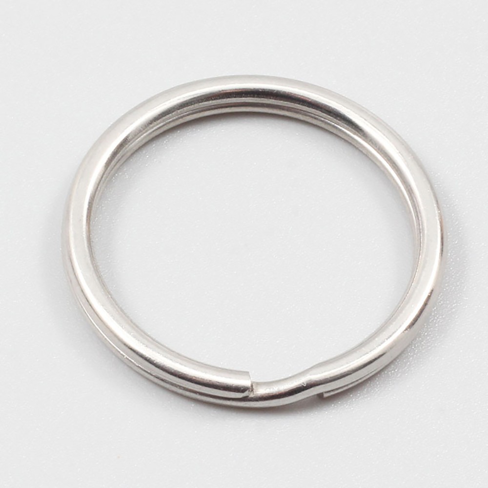 100Pcs Stainless Key Rings Split Ring Loop Ring 8/15-50mm Silver/Black/Blue/Gold