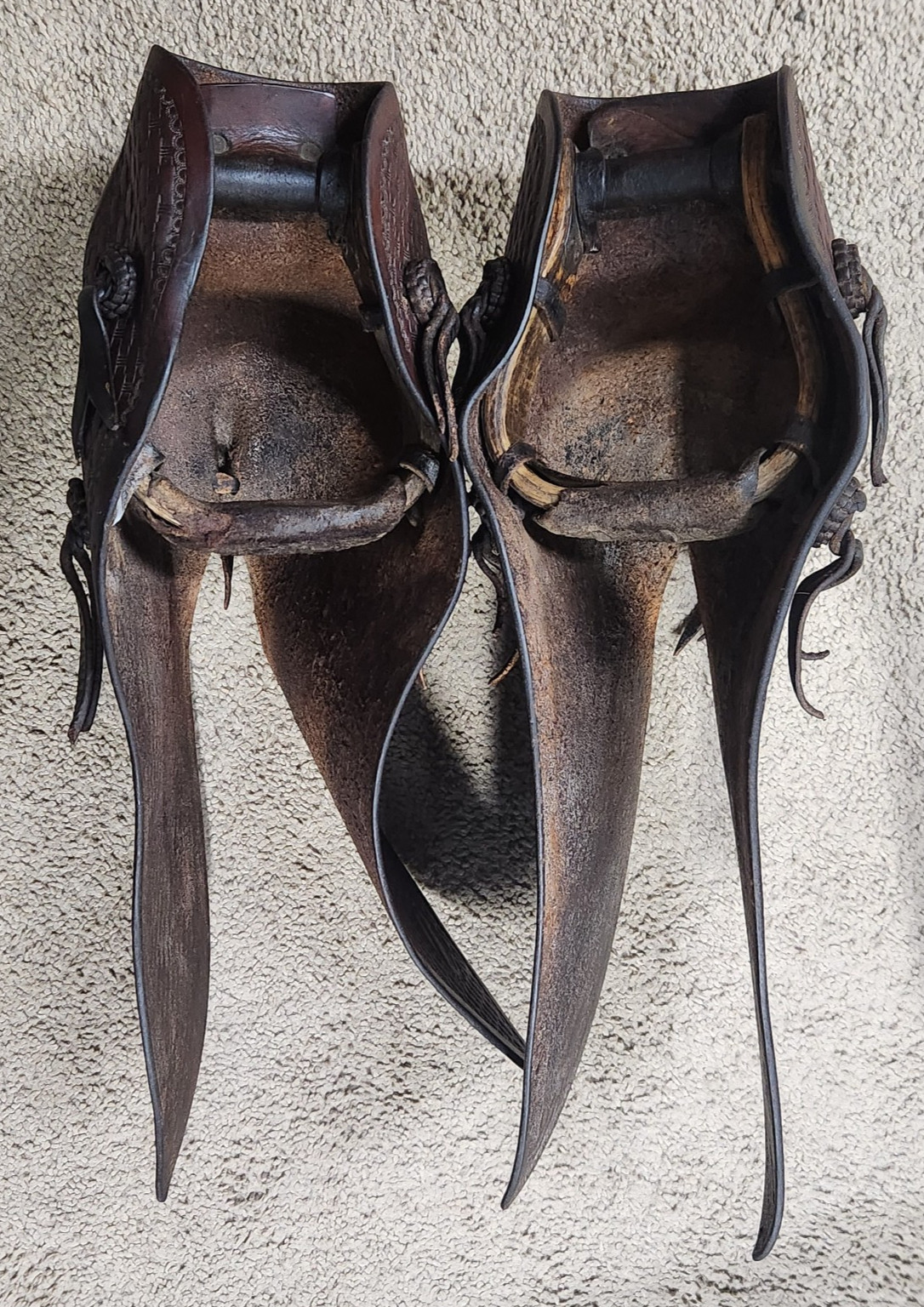 Vintage Western Tapaderos Tooled Wilsons Custom Saddlery California