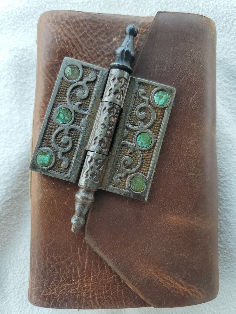 Iona Handmade Leather Bound Notebook with Icebox Clasp