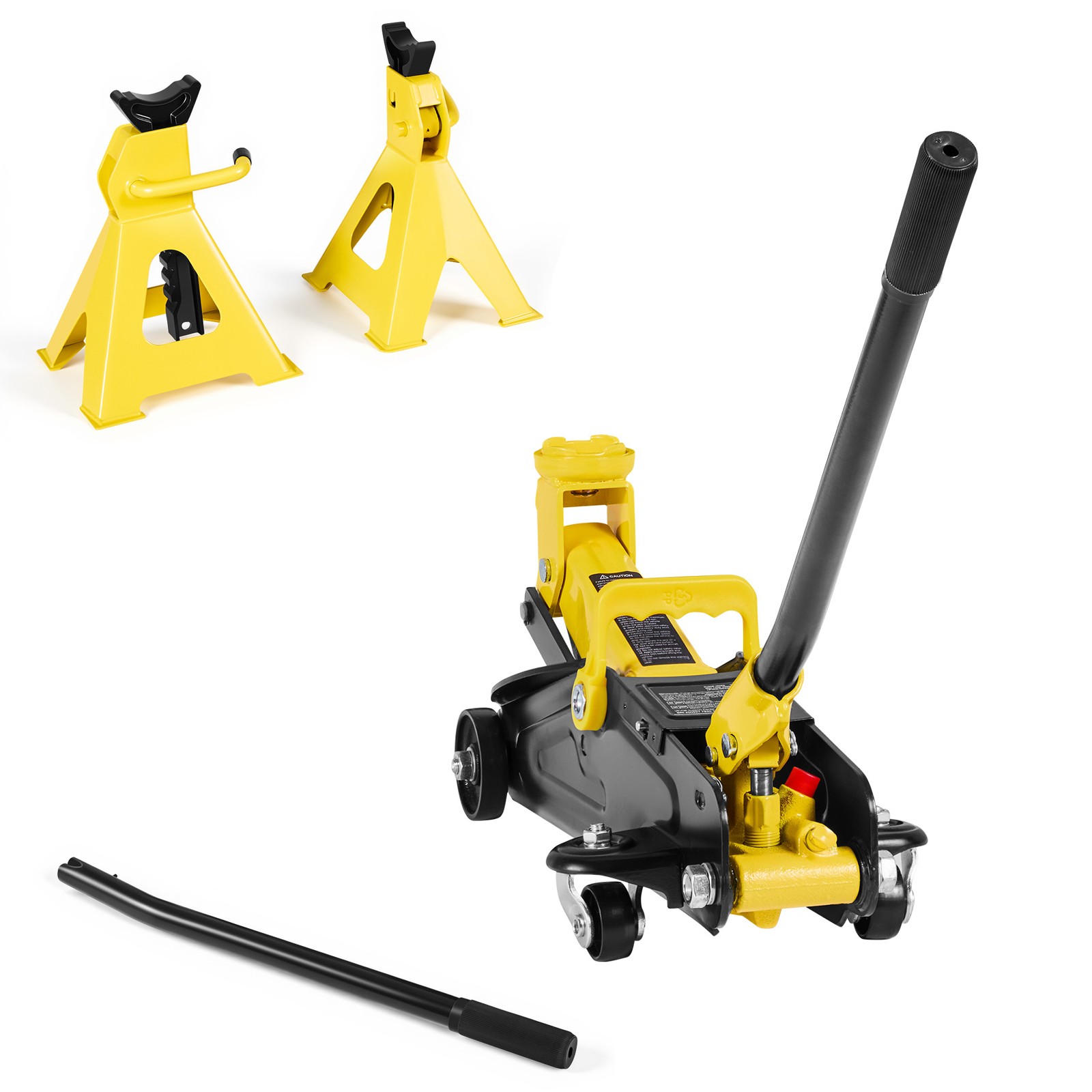 2 Ton Low Profile Floor Jack Single Piston Hydraulic Car Jack with 2 Jack Stands