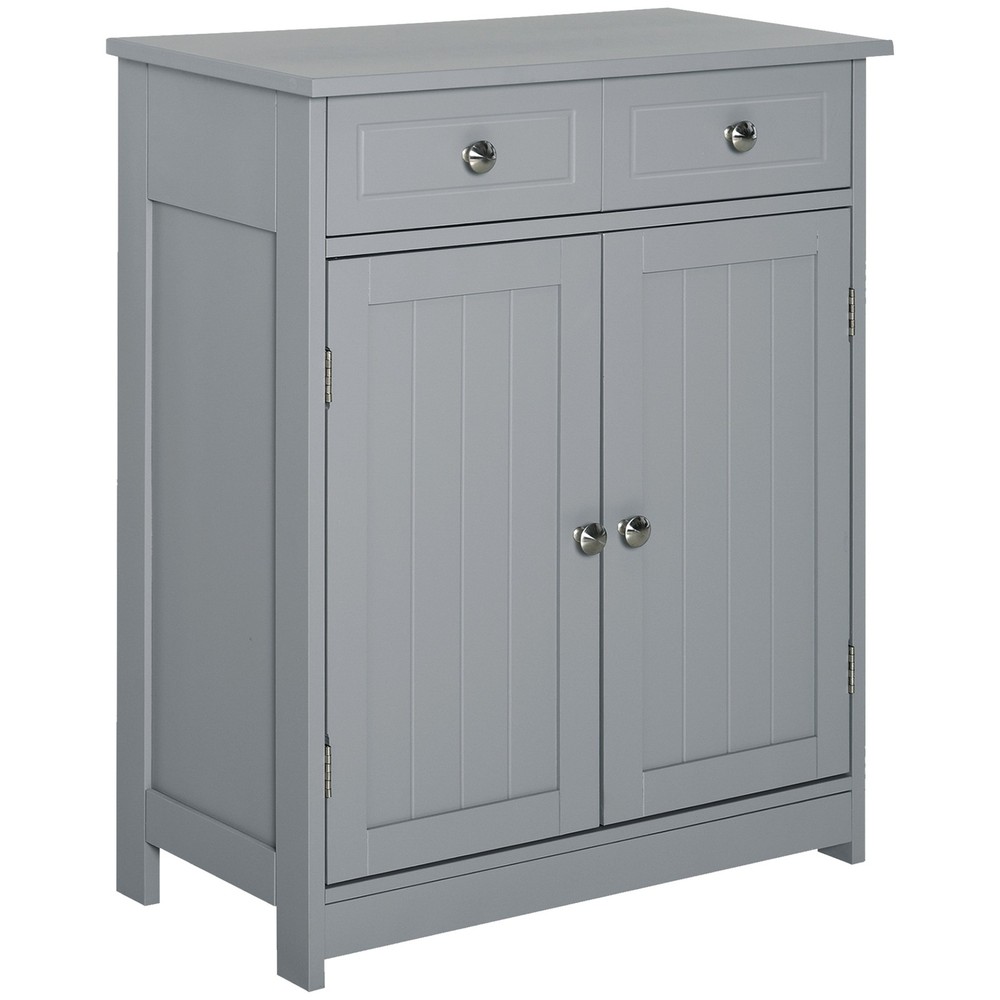 Bathroom Floor Cabinet Storage Organizer Kitchen Cupboard with Adjustable Shelf