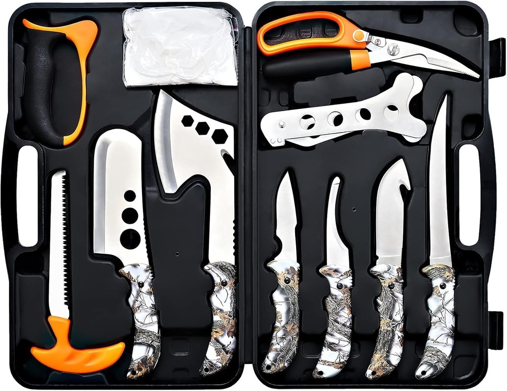 Field Dressing Kit Portable Butcher Game Processor Set, 12 Pieces