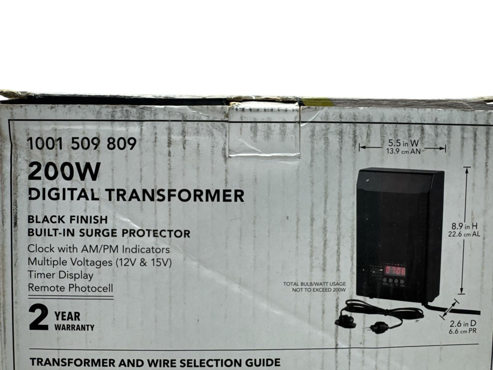 Hampton Bay Low Voltage 200W Outdoor Landscape Transformer 1001509809 (OB)