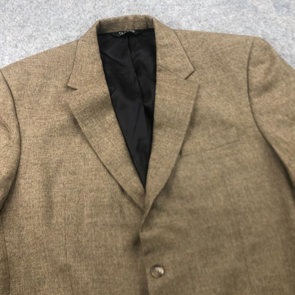 Jos A Bank Blazer Mens 44R Brown Solid Wool Three Button