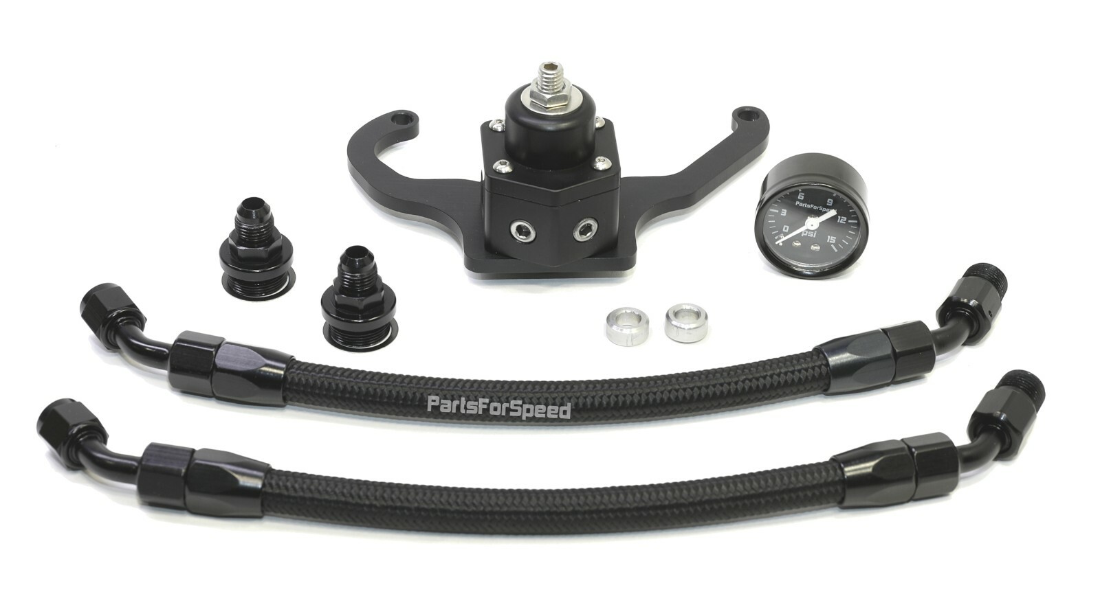 Fuel Pressure Regulator, Gauge, Bracket, 4500 Holley Dominator Carb Fuel Lines