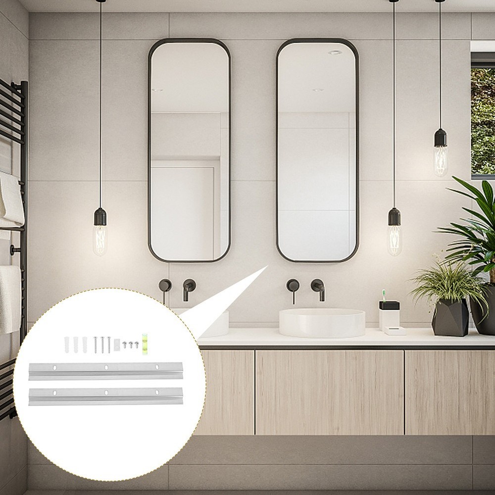 2 Sets Wall Mounting Interlocking Brackets Hanging Multiple Pictures Hangers