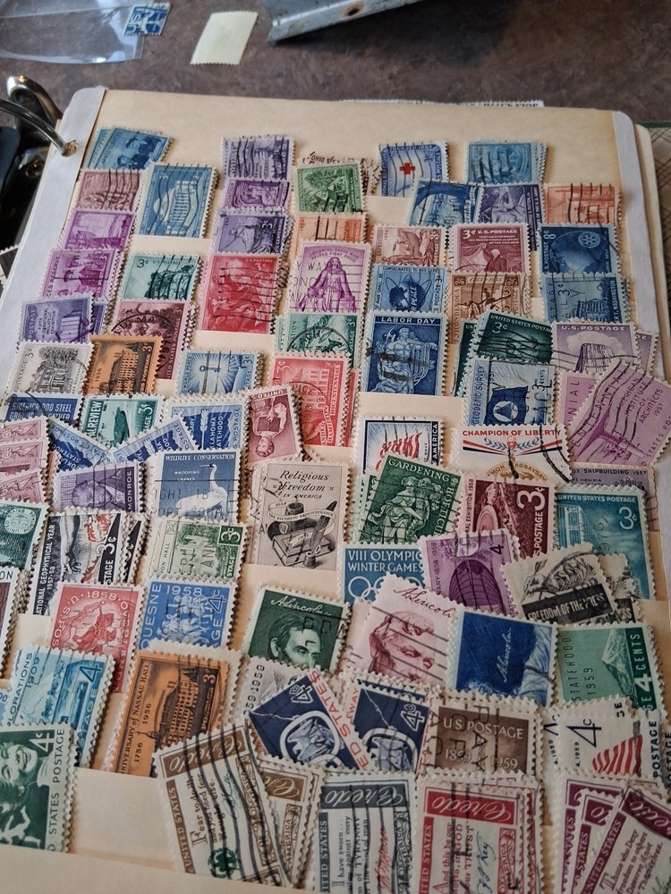 5000 + Stamps Post Marked 1 To 13 Cent