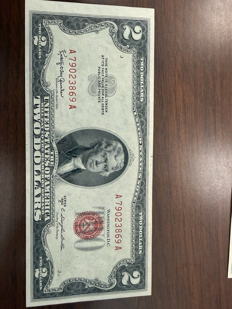 (3) Uncirculated Consecutive Red Label 1953 $2 Error Bills