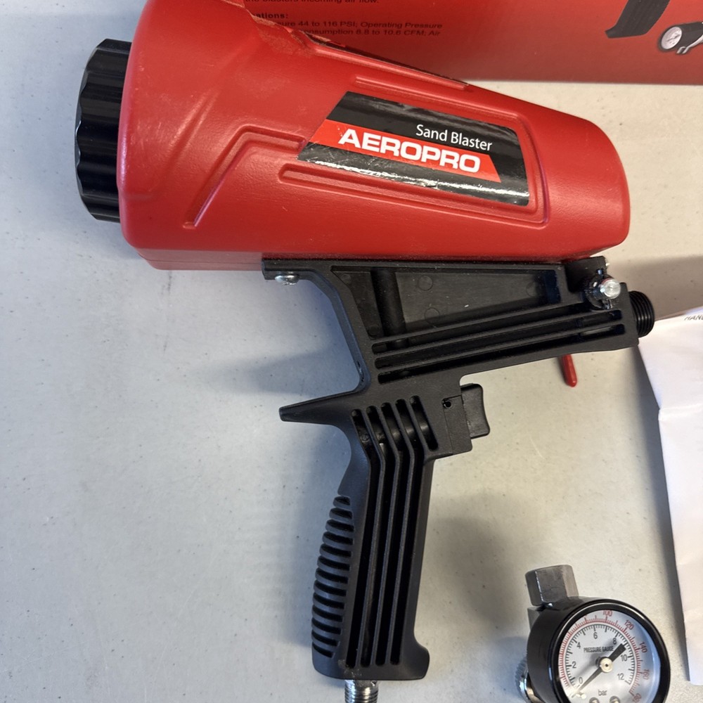 Gravity Feed Sand Blaster Gun Kit, Spray Blasting, Regulator