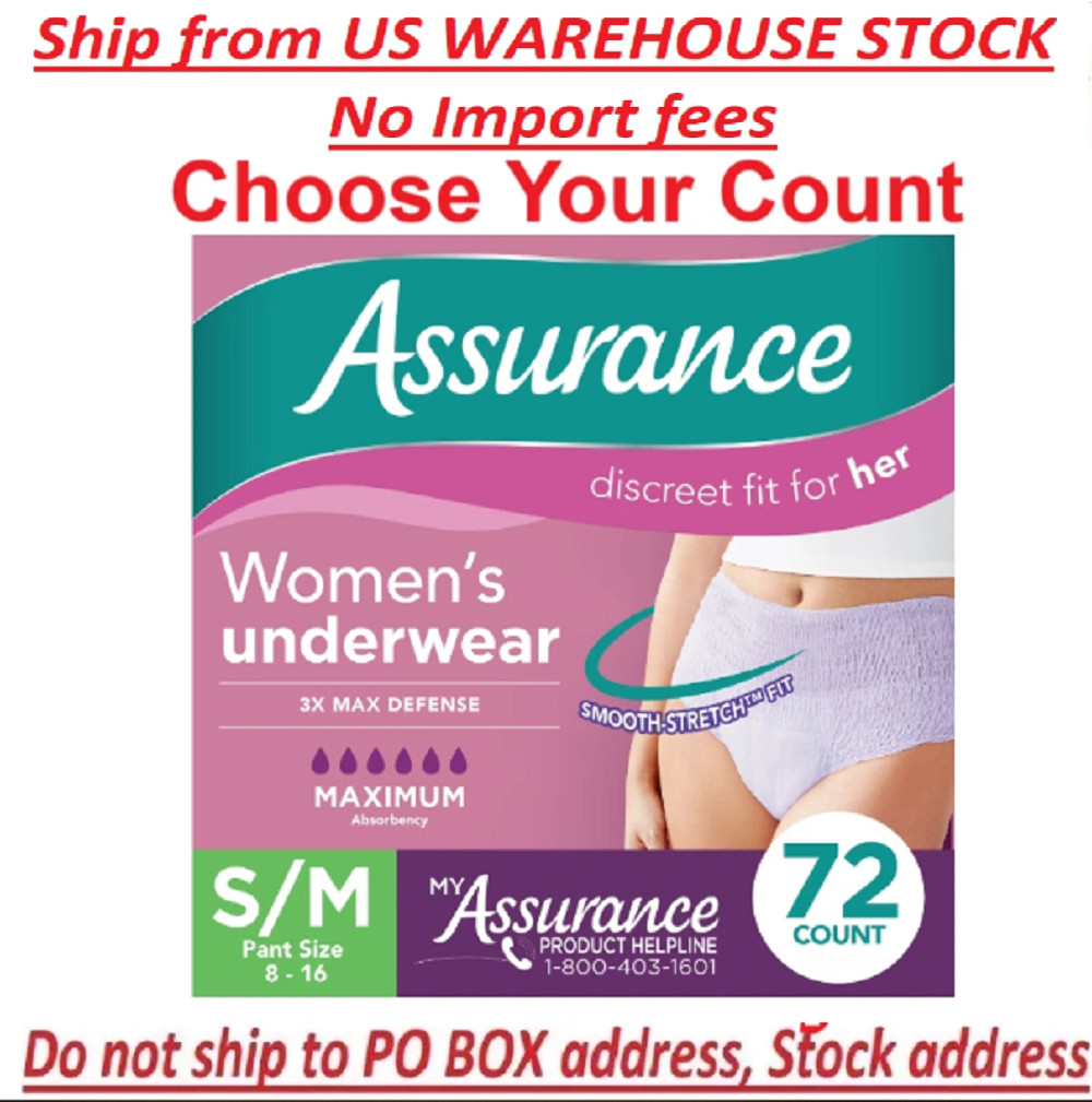 Assurance Women's Incontinence & Postpartum Underwear, Small / Medium