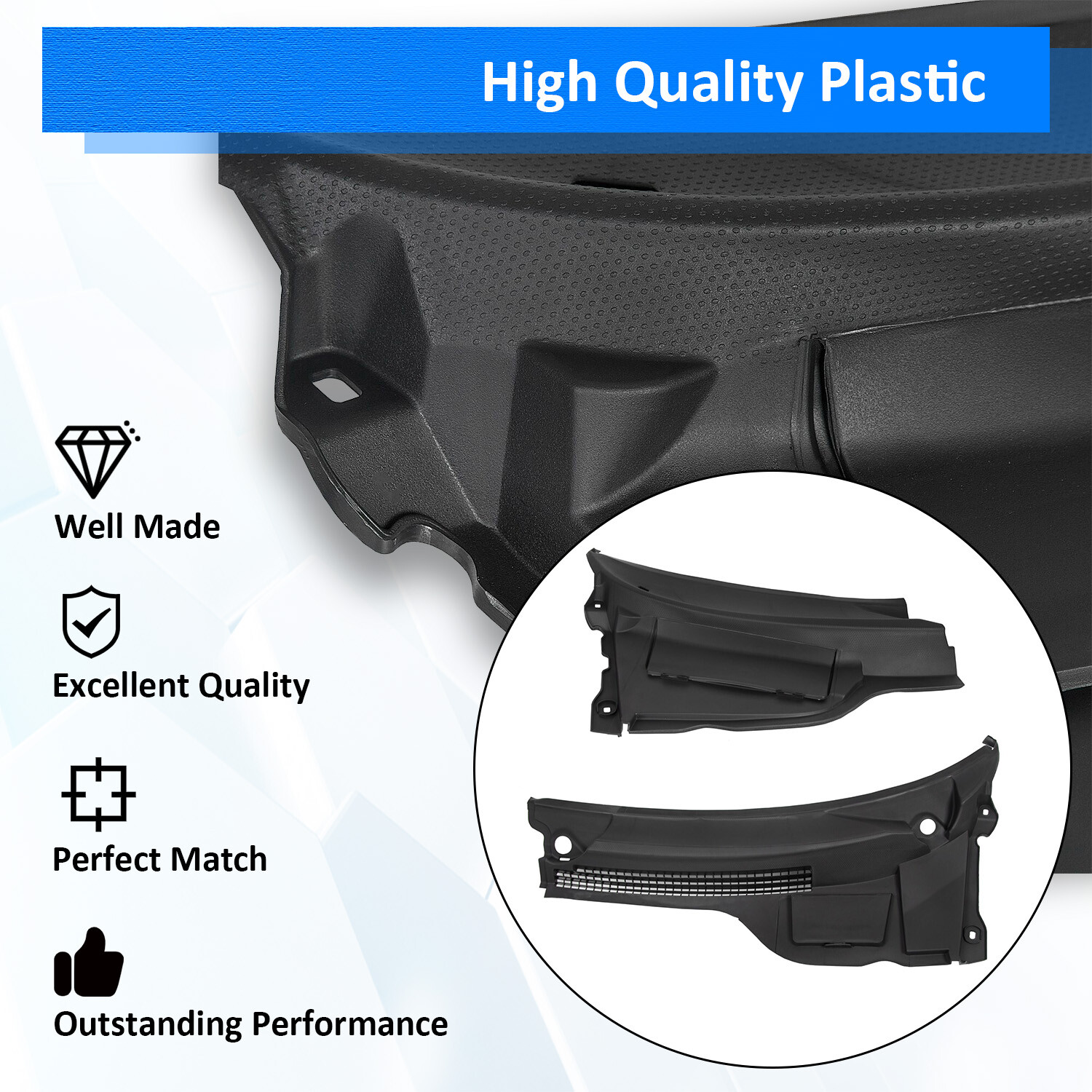 Windshield Wiper Vent Cowl Cover Grille For 2007-2015 Mini Cooper R57 R56 R55