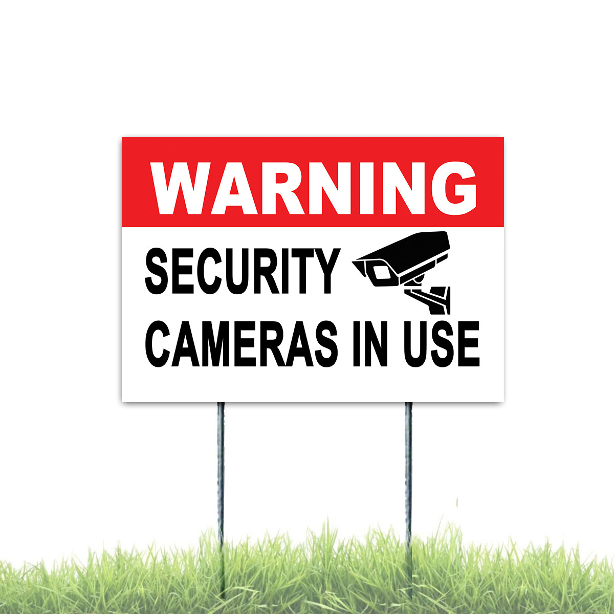 Warning Security Cameras In Use Coroplast Sign Plastic Indoor Outdoor H Stake