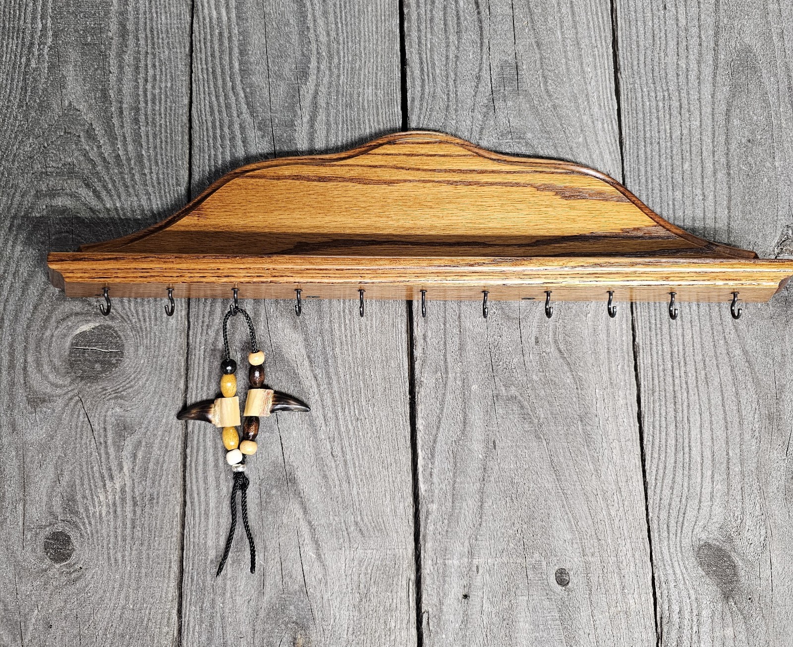 WILD TURKEY SPUR BEARD HUNTING MOUNT OAK 11 HOOK HOLDER TROPHY PLAQUE TAXIDERMY