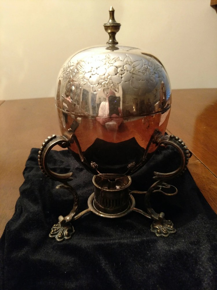 Antique Silver Plated Egg Server