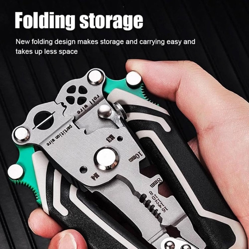 18 in 1 Wire Stripper, Multifunctional Foldable Professional 1pcs