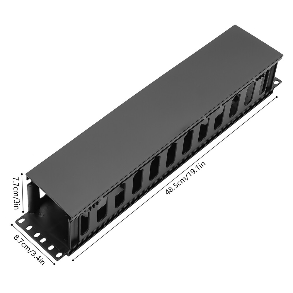 4-Pack Horizontal Cable Organizer for 19-Inch Racks - Efficient Management