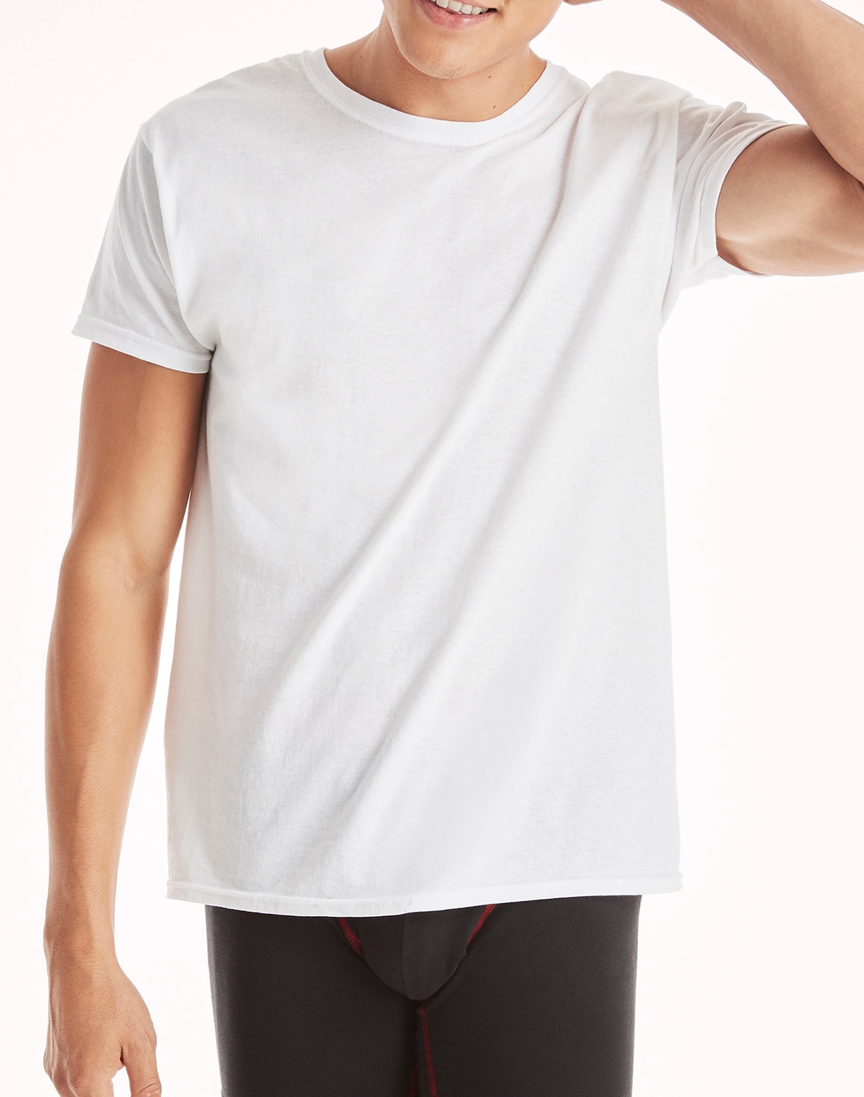 Hanes 10-Pack Men Tee T-Shirt ComfortSoft White Crewneck Undershirt Short Sleeve