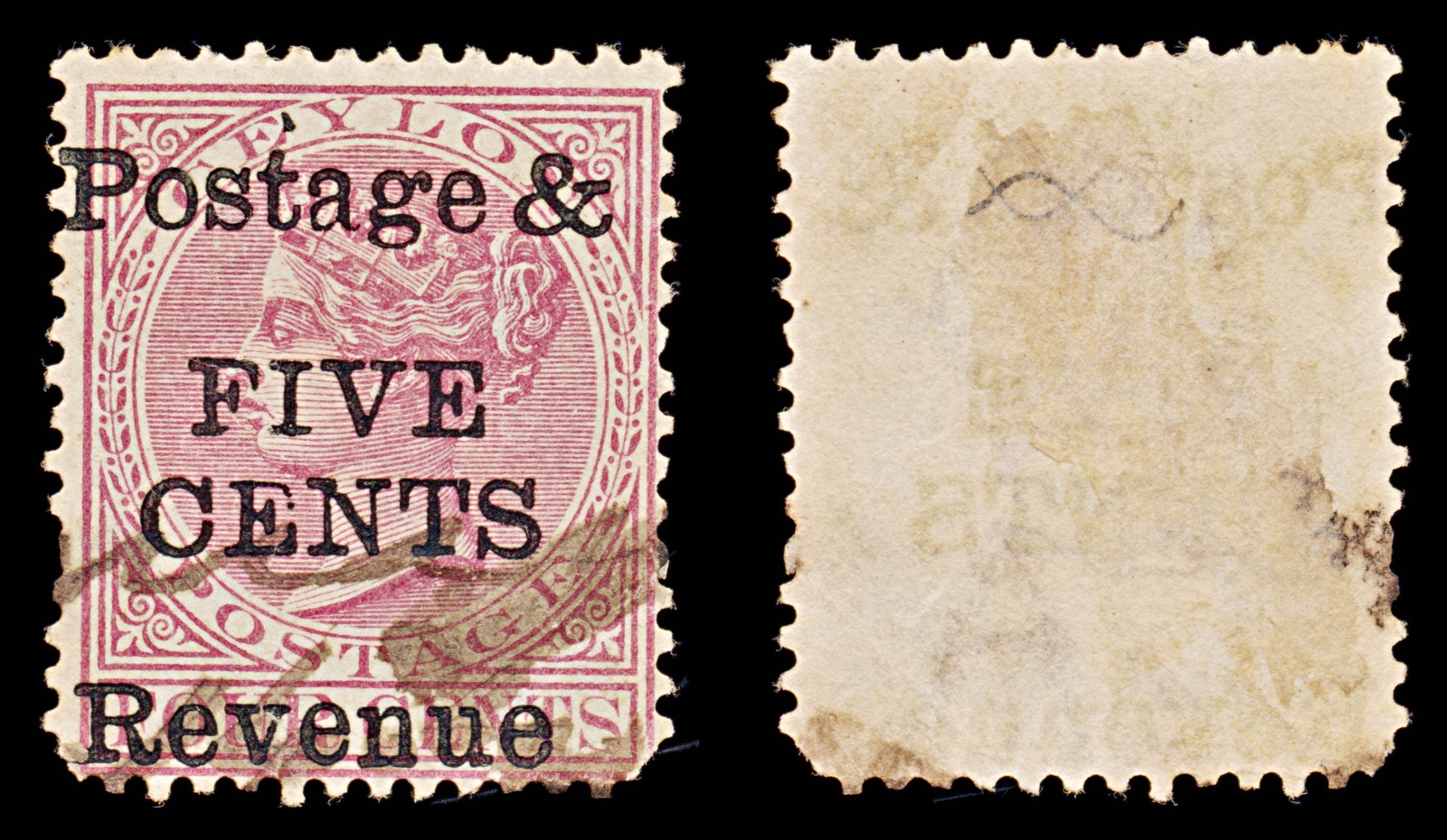 8116: Ceylon SG178 Overprint Flaw above "t" 1885 Sc#117 Mi65 Used