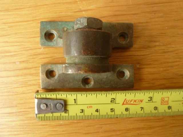 Antique brass window stay / latch