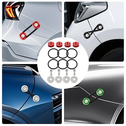 Universal Bumper Quick Release Kit, Front Rear quick release bumper 4set Red