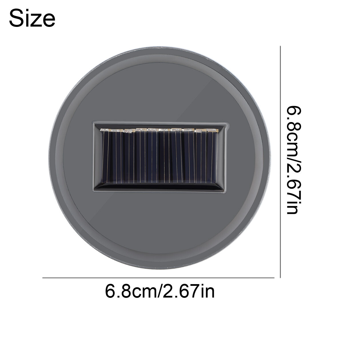 2pcs LED Solar Cup Pad Car Light Cover Interior Decoration Car Light Accessories