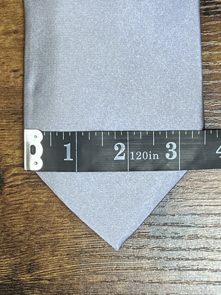 Brooks Brothers Silver Solid Tie 100% Silk Men's Necktie 59"