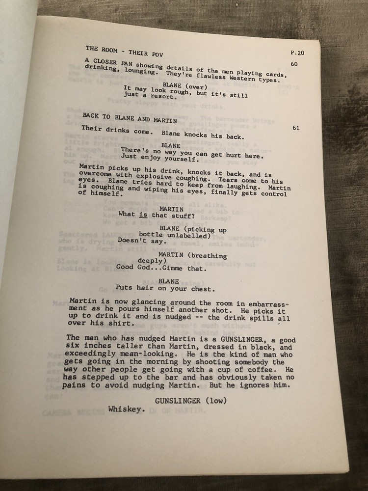 WESTWORLD VINTAGE SCRIPT by Michael Crichton