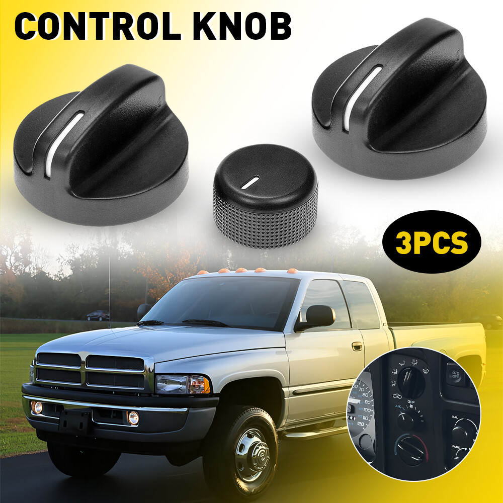 For 94-97 Dodge Ram 1500 2500 3500 Climate Heater Temperature Control A/C Knobs