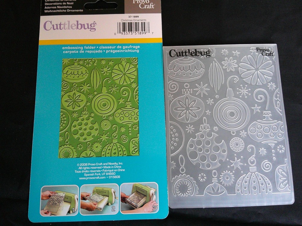 Cuttlebug A2 Holiday Embossing Folder, Christmas Ornaments 37-1899