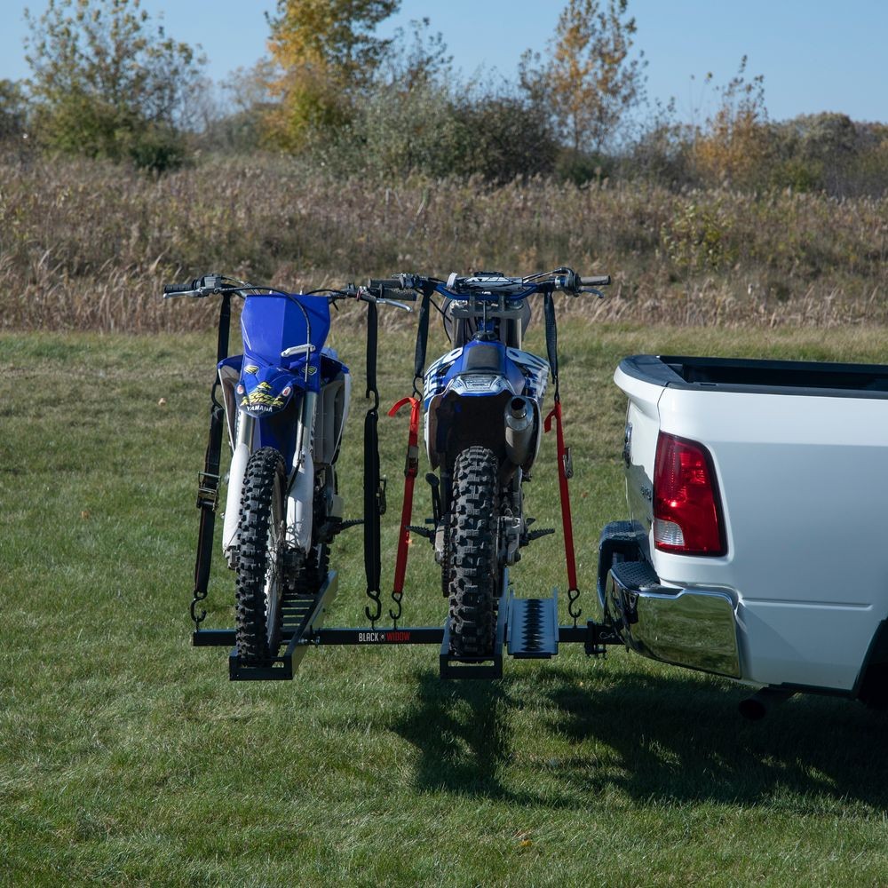 Black Widow Pro Black Anodized Aluminum Double Dirt Bike Carrier - 600 lb. Cap