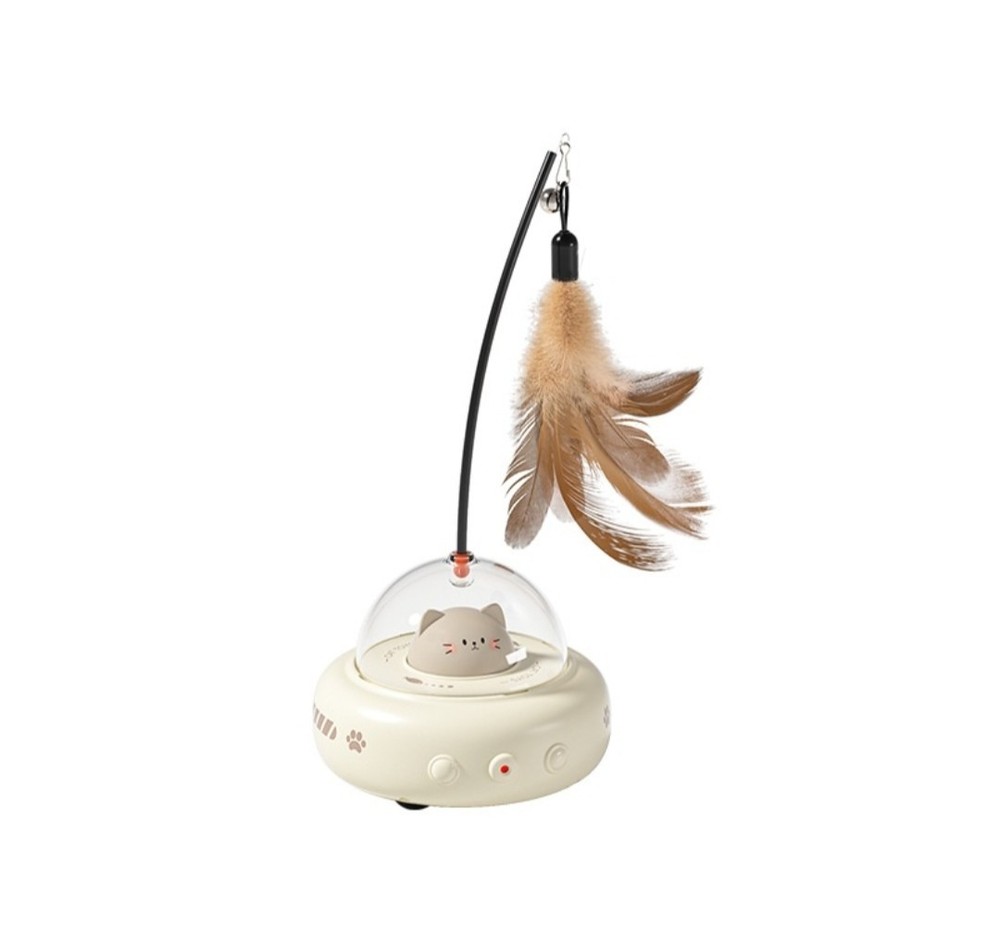 Automatic Interactive Cat Toy USB Charging Feather Teaser Toy