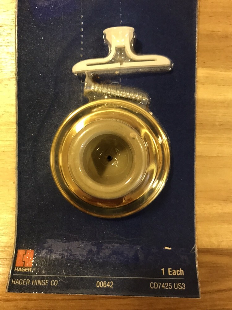 Hagar Solid Brass Wall Bumper Door Stop. No 00642
