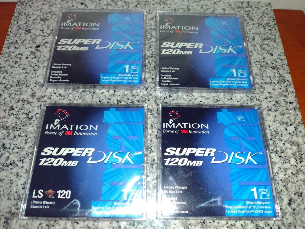 Imation Super Disk 120 MB (Secured Encryption Technology ) 4 Pk. LS-120.