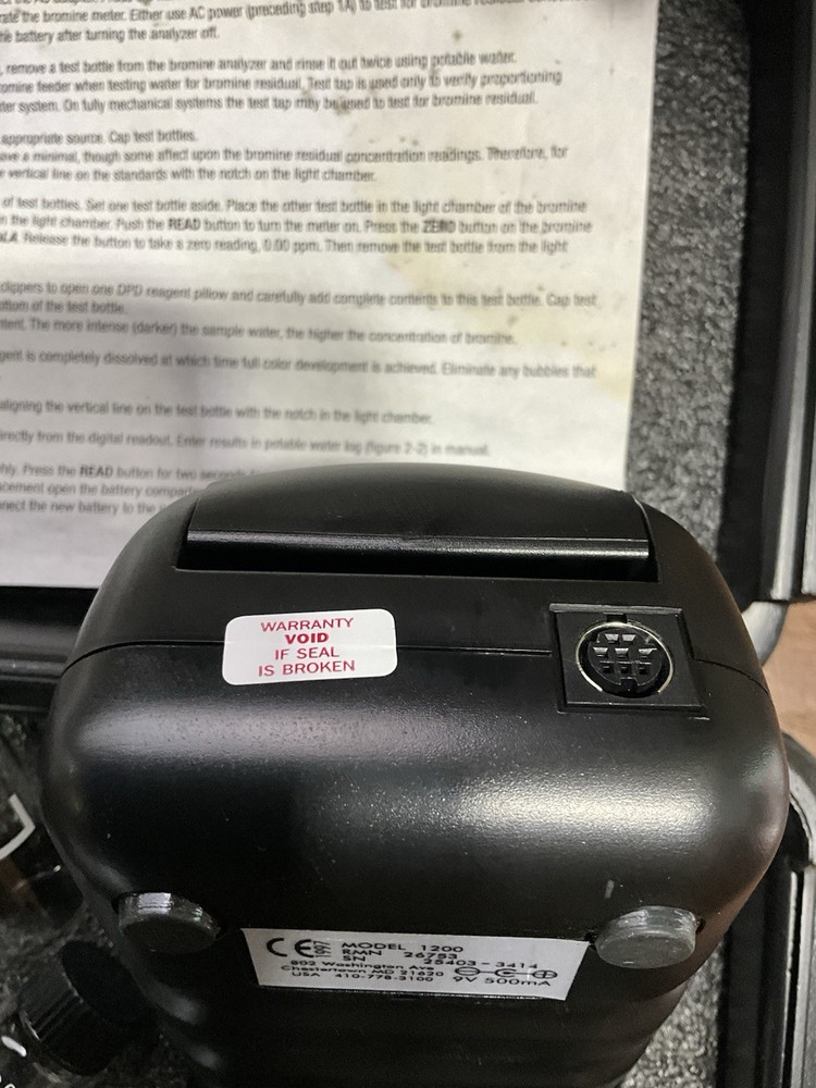 EVERPURE MODEL 1200 DIGITAL BROMINE ANALYZER KIT POWERS ON