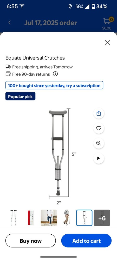 Equate Universal Crutches