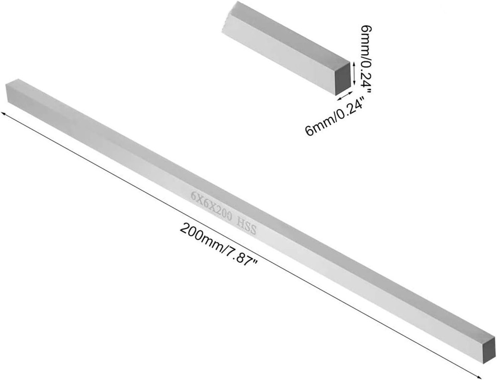 5Pcs Lathe HSS Square Cutting Tool Bits Bar Rectangular Lathe Fly Cutter Mill Bl